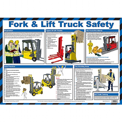 Fork & Lift Truck Safety Poster, Laminated