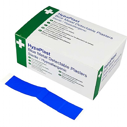 HypaPlast Blue Catering Plasters, Finger Extension (Pack of 40)