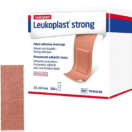 Leukoplast Strong Fabric Plasters, 6.3x2.2cm (Pack of 100)