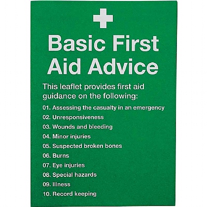 First Aid Guidance Leaflet, Single
