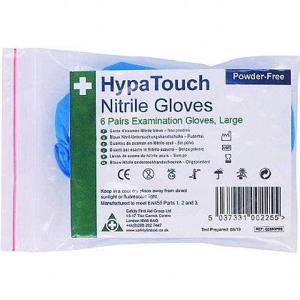 HypaTouch Nitrile Gloves, Large (6 pairs)