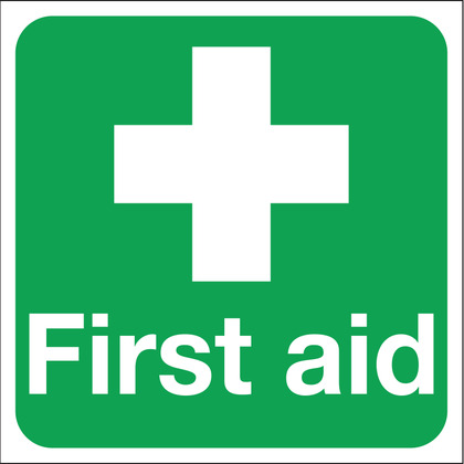 First Aid Sign, Vinyl (15cmx15cm)
