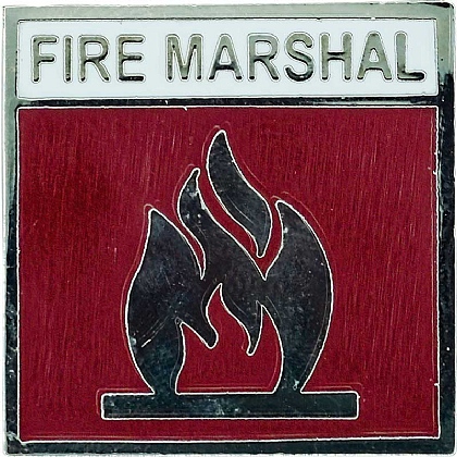 Fire Marshal Badge, 2.5x2.5cm
