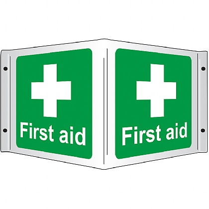 First Aid 3D Projecting Sign, 43x20cm