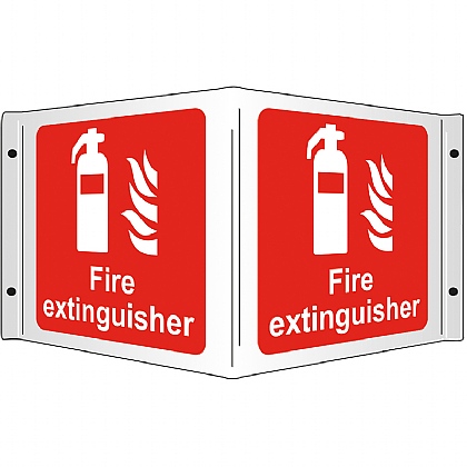 Fire Extinguisher Rigid 3D Projecting Sign 43x20cm