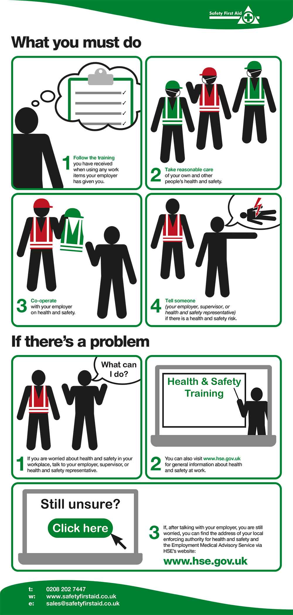 employees take responsibility for health & safety by following training, cooperating, and speaking up if they notice a problem