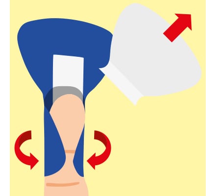 Diagram showing how to apply finger plaster