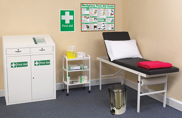 standard first aid room, workplace first aid room, first aid, first aid at work