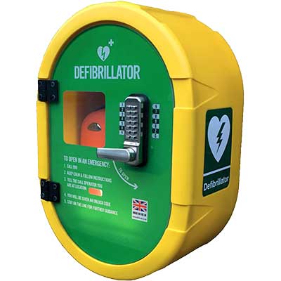 150 mm x 200 mm x 200 mm vsafety 31034 an-sAED Notfall Defibrillator Erste Hilfe Allgemeine Schild selbstklebend grün Hochformat 