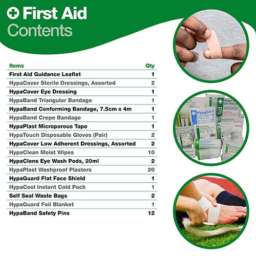 Compact Sports First Aid Kit (Pack of 3) Sports Safety First Aid