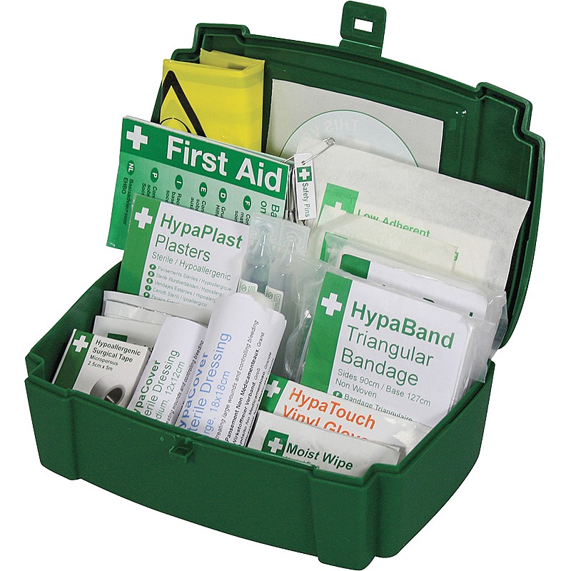 Car first aid kit ST white with filling standard DIN 13164