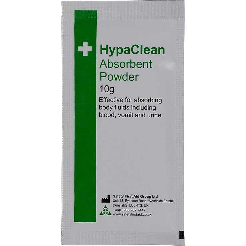 Hypaclean Absorbent Powder 10g Absorbent Powder Safety First Aid