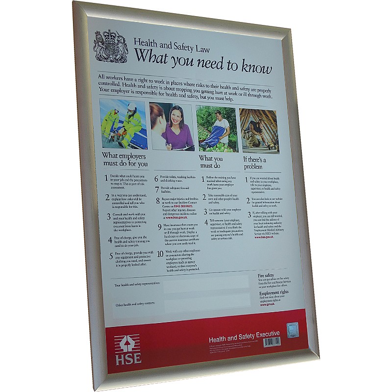 HSE health and safety UK A2 poster 