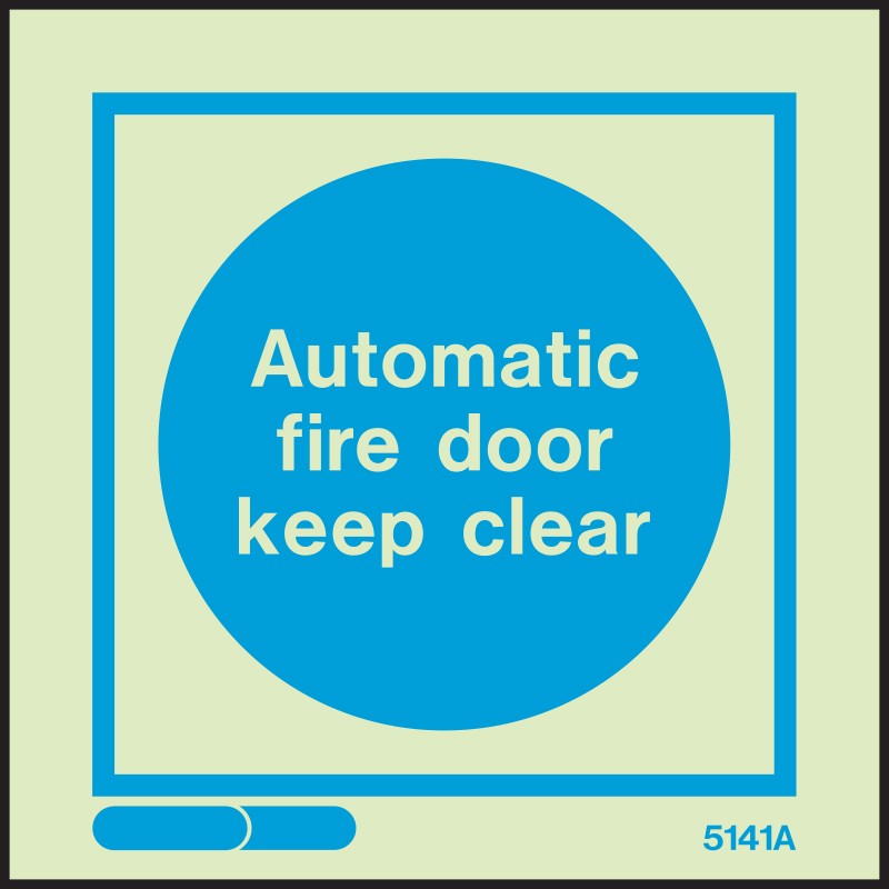 Photoluminescent Automatic Fire Door Keep Clear Sign