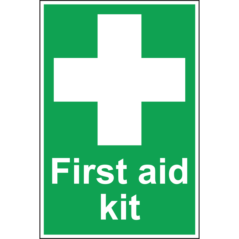 First Aid Kit Sign 200x300mm Rigid First Aid Signs Safety