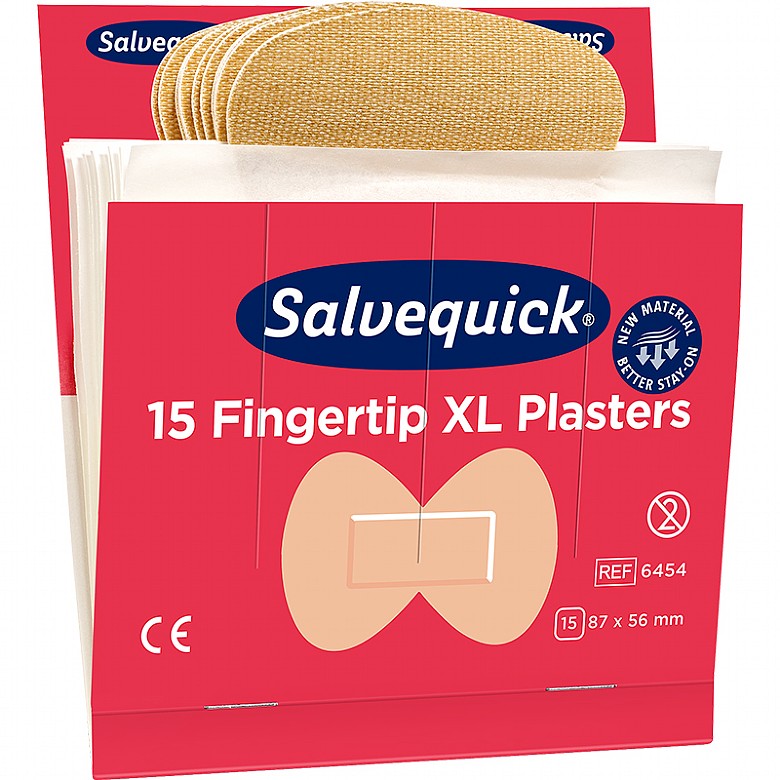 Cederroth Salvequick Non-Sterile Fingertip Plasters (Pack of 6 x 15)