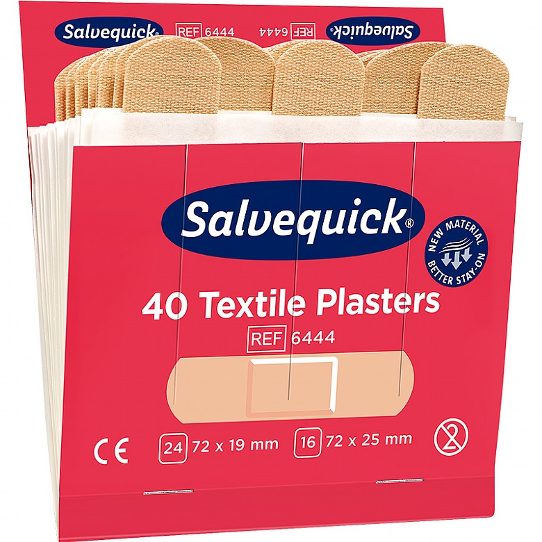 Cederroth Salvequick Fabric Plasters (Pack of 6 x 40)