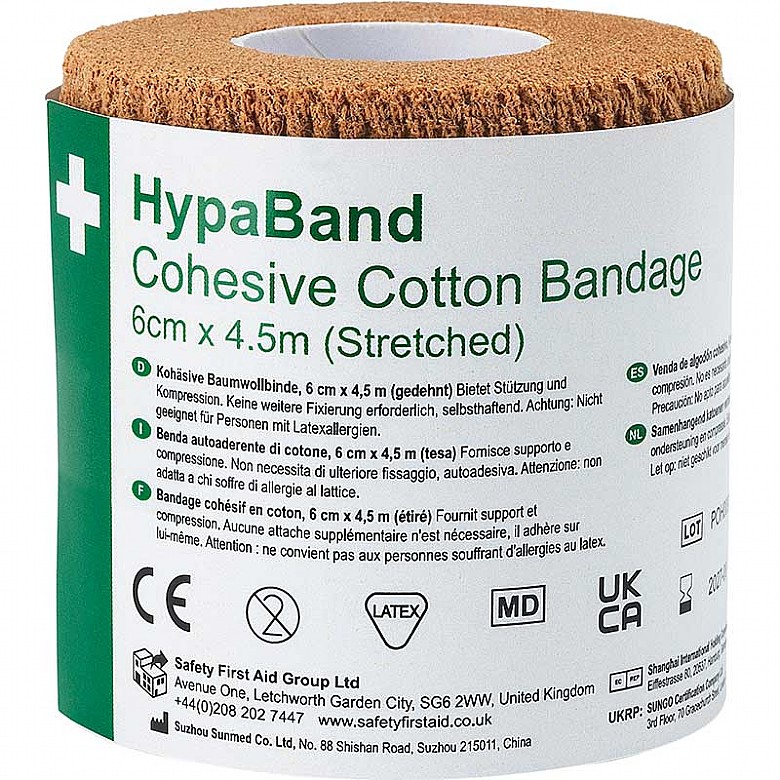 Cohesive Bandages Cotton, 6cmx4.5m