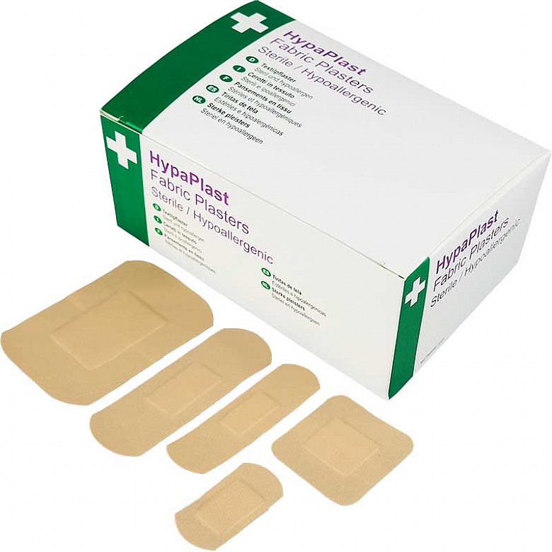 HypaPlast Fabric Plasters, Assorted (Pack of 100)