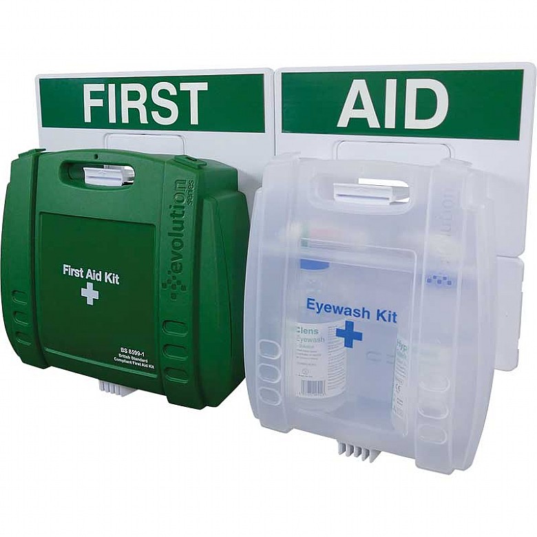 Evolution British Standard Compliant Eyewash & First Aid Point, Large