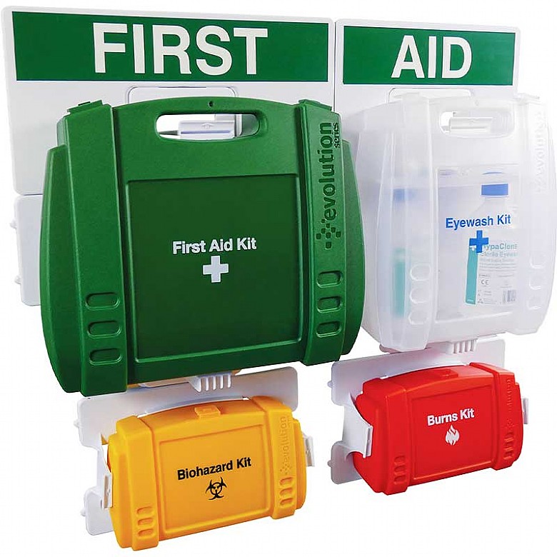 Evolution British Standard Compliant Complete First Aid Point, Large