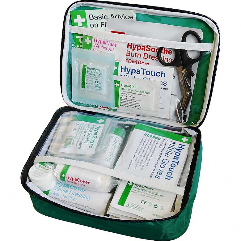 British Standard Compliant First Aid Kit in Nylon Case