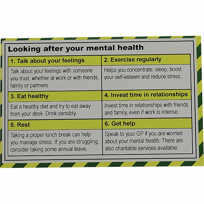Mental Health Guidance Card