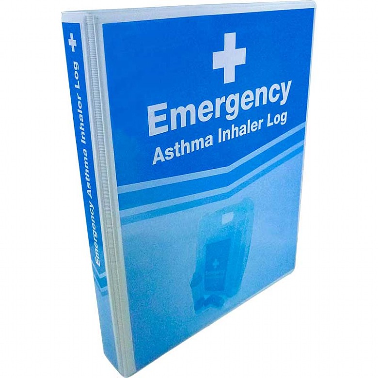 Emergency Asthma Inhaler Log Folder Safety First Aid