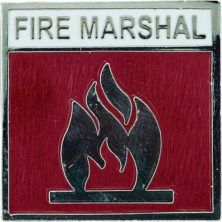 Fire Marshal Badge, 2.5x2.5cm