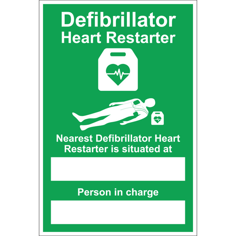 Nearest AED Sign