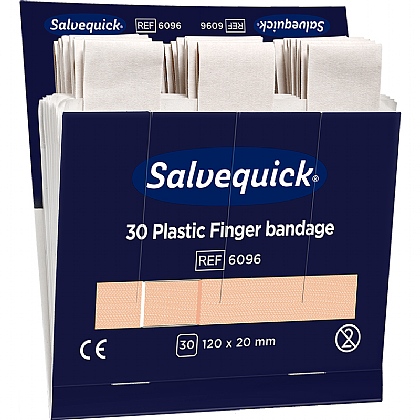 Salvequick Non-Sterile Plastic Finger Plaster (Pack of 6)