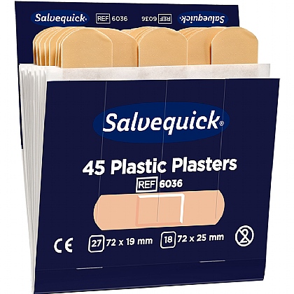 Salvequick Plastic Plaster (Pack of 6)