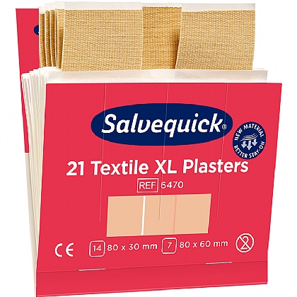 Salvequick Non-Sterile Textile XL Plaster (Pack of 6)