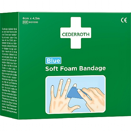 Cederroth Soft Foam Bandage Blue 6cm x 4.5m