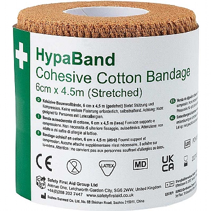 Cohesive Bandages Cotton, 6cmx4.5m