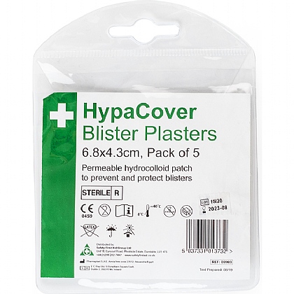 HypaCover Blister Plasters, Pack of 5