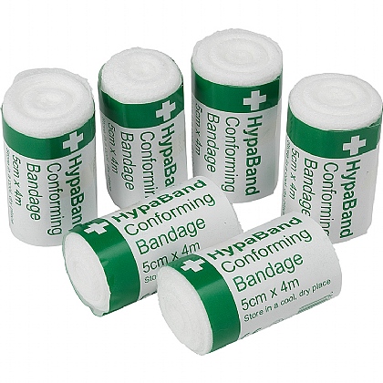 HypaBand Conforming Bandage, 5cmx4m (Pack of 6)