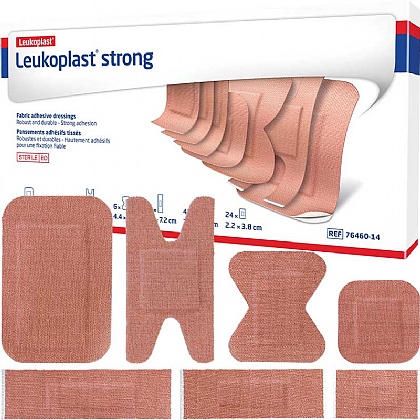 Leukoplast Strong Fabric Plasters, Assorted (Box of 126)