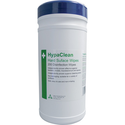 HypaClean Hard Surface Wipes, Tub of 200