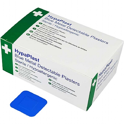 HypaPlast Blue Catering Plasters, 3.8x3.8cm (Pack of 100)