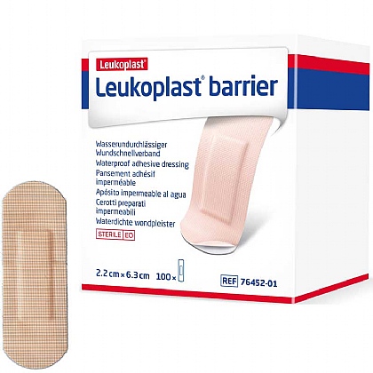 Leukoplast Barrier Waterproof Plasters, 6.3x2.2cm (Pack of 100)