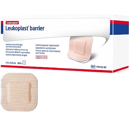 Leukoplast Barrier Waterproof Plasters, 3.8x3.8cm (Pack of 100)