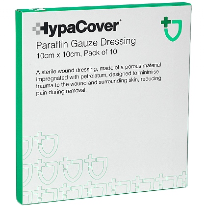 HypaCover Paraffin Gauze Dressing – 10 Pack (10 x 10cm)