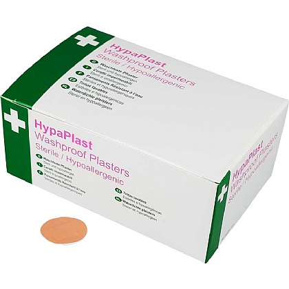 HypaPlast Pink Washproof Plasters, 2.5cm Dia. Spot (Pack of 100)