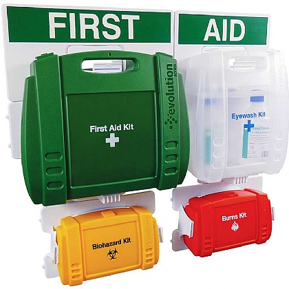 Evolution British Standard Compliant Complete First Aid Point, Large