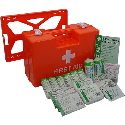 Deluxe 1-10 Persons Statutory First Aid Kit in Orange Case