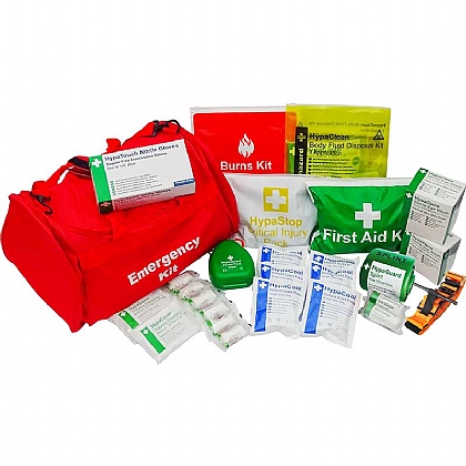 Emergency Trauma Kit in Red Emergency Bag