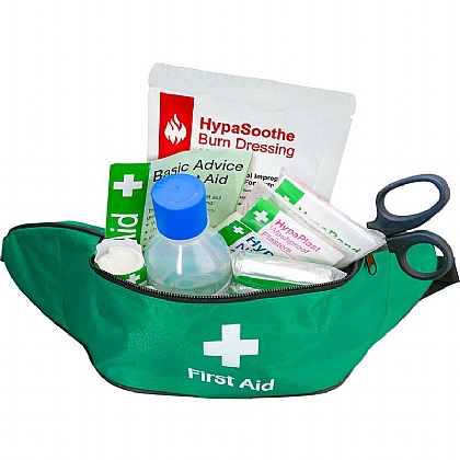 British Standard Compliant Travel First Aid Kit in Bum Bag