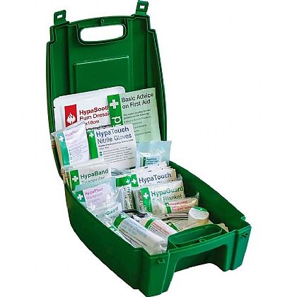 Evolution British Standard Compliant Workplace First Aid Kit in Green Case (Small)