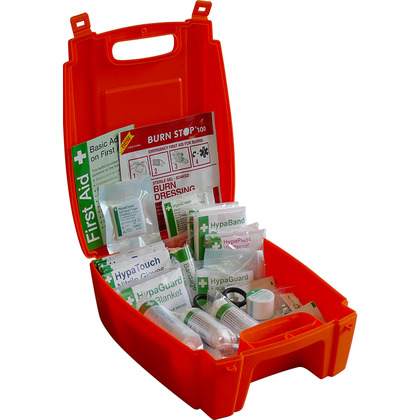 Evolution British Standard Compliant Workplace First Aid Kit in Orange Case (Small)